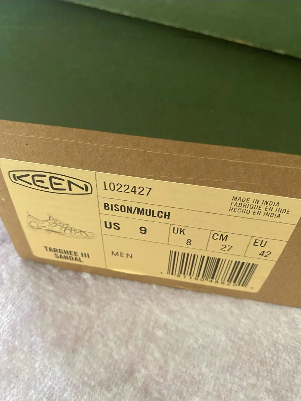 Keen Targhee lll waterproof brown sandals men’s size 9